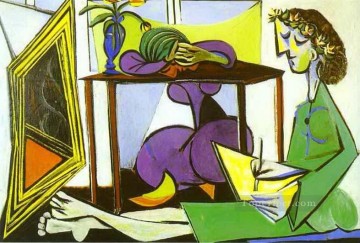  Picasso Obras - Interior con una niña Dibujo 1935 Pablo Picasso